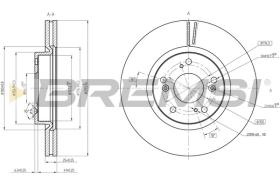 BREMSI CD8473V - DISCOS DE FRENO HONDA