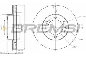 BREMSI CD8475V - DISCOS DE FRENO TOYOTA