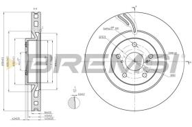 BREMSI CD8497VLS - DISCOS DE FRENO LEXUS