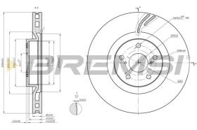 BREMSI CD8497VRD - DISCOS DE FRENO LEXUS