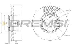 BREMSI CD8498VRD - DISCOS DE FRENO LEXUS