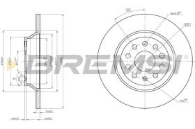 BREMSI CD8506S - DISCOS DE FRENO VW, AUDI, SEAT, SKODA