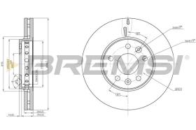 BREMSI CD8507V - DISCOS DE FRENO FIAT, RENAULT, NISSAN, OPEL