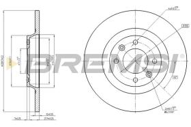 BREMSI CD8511S - DISCOS DE FRENO PEUGEOT, CITROEN, DS