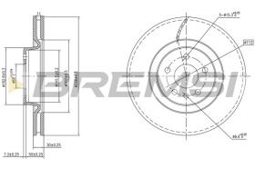 BREMSI CD8597V - DISCOS DE FRENO AUDI