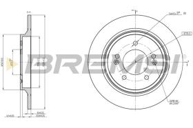 BREMSI CD8604S - DISCOS DE FRENO KIA, HYUNDAI