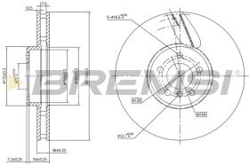 BREMSI CD8619VRD - DISCOS DE FRENO BMW