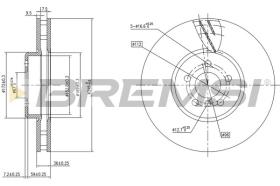 BREMSI CD8625VRD - DISCOS DE FRENO BMW