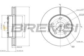 BREMSI CD8634V - DISCOS DE FRENO TOYOTA