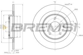 BREMSI CD8652S - DISCOS DE FRENO PEUGEOT, CITROEN, MITSUBISHI