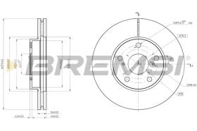 BREMSI CD8653V - DISCOS DE FRENO TOYOTA