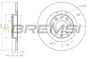 BREMSI CD8654S - DISCOS DE FRENO OPEL, PEUGEOT, CITROEN, TOYOTA