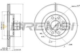 BREMSI CD8658V - DISCOS DE FRENO TOYOTA