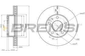 BREMSI CD8659V - DISCOS DE FRENO FIAT, PEUGEOT, CITROEN