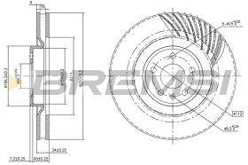 BREMSI CD8686VLS - DISCOS DE FRENO PORSCHE