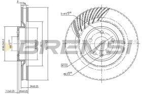 BREMSI CD8686VRD - DISCOS DE FRENO PORSCHE