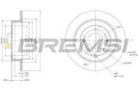 BREMSI CD8772S - DISCOS DE FRENO KIA, HYUNDAI