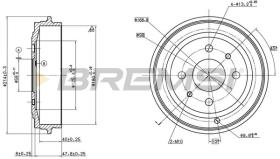 BREMSI CR5043 - TAMBOR DE FRENO FIAT, FORD, LANCIA