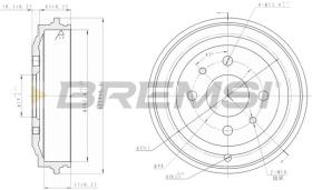 BREMSI CR5044 - TAMBOR DE FRENO FIAT, LANCIA, AUTOBIANCHI, FSO