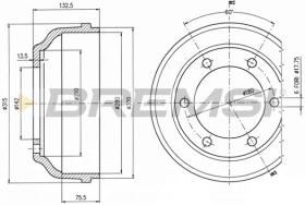 BREMSI CR5063 - TAMBOR DE FRENO FORD