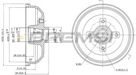 BREMSI CR5135 - TAMBOR DE FRENO OPEL, CHEVROLET, VAUXHALL