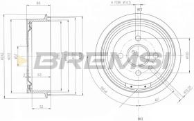 BREMSI CR5138 - TAMBOR DE FRENO OPEL, CHEVROLET, VAUXHALL, FSO