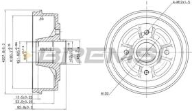 BREMSI CR5168 - TAMBOR DE FRENO RENAULT