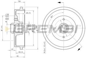 BREMSI CR5244 - TAMBOR DE FRENO VW, AUDI, CHERY, SKODA, SEAT