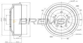 BREMSI CR5255 - TAMBOR DE FRENO FIAT, PEUGEOT, CITROEN