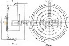 BREMSI CR5262 - TAMBOR DE FRENO FIAT, PEUGEOT, CITROEN, LANCIA