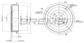 BREMSI CR5264 - TAMBOR DE FRENO FIAT, ALFA ROMEO, LANCIA