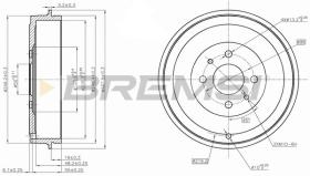 BREMSI CR5267 - TAMBOR DE FRENO FIAT, RENAULT, ALFA ROMEO