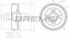 BREMSI CR5396 - TAMBOR DE FRENO RENAULT, DACIA