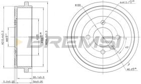 BREMSI CR5441 - TAMBOR DE FRENO VW, SEAT, CHERY, SKODA