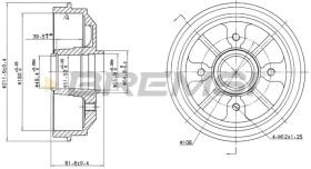 BREMSI CR5467 - TAMBOR DE FRENO PEUGEOT, CITROEN