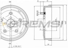 BREMSI CR5521 - TAMBOR DE FRENO SUZUKI