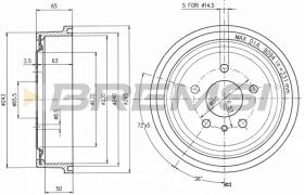 BREMSI CR5561 - TAMBOR DE FRENO OPEL, VAUXHALL