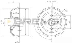 BREMSI CR5600 - TAMBOR DE FRENO OPEL, VAUXHALL