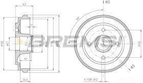 BREMSI CR5602 - TAMBOR DE FRENO OPEL, SUZUKI, VAUXHALL