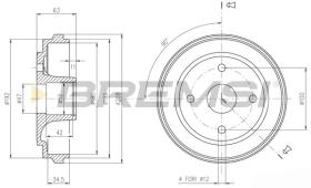 BREMSI CR5603 - TAMBOR DE FRENO OPEL, SUZUKI, VAUXHALL