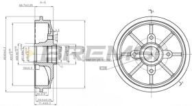 BREMSI CR5637 - TAMBOR DE FRENO PEUGEOT, CITROEN