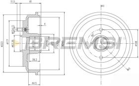 BREMSI CR5644 - TAMBOR DE FRENO FORD, MAZDA