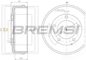 BREMSI CR5646 - TAMBOR DE FRENO FORD