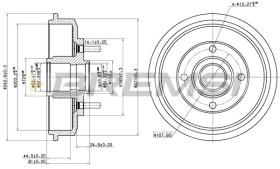 BREMSI CR5654 - TAMBOR DE FRENO FORD