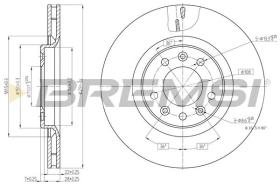 BREMSI CD7326V - DISCOS DE FRENO OPEL, PEUGEOT, CITROEN, TOYOTA