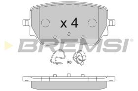 BREMSI BP3850 - PASTILLAS DE FRENO MERCEDES-BENZ