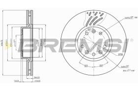 BREMSI CD7324V - DISCOS DE FRENO OPEL, PEUGEOT, CITROEN, TOYOTA