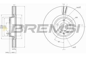 BREMSI CD8598V - DISCOS DE FRENO VW, AUDI