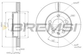 BREMSI CD8663V - DISCOS DE FRENO VW, AUDI, SKODA, SEAT