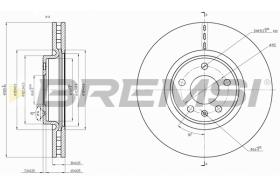BREMSI CD8761V - DISCOS DE FRENO AUDI
